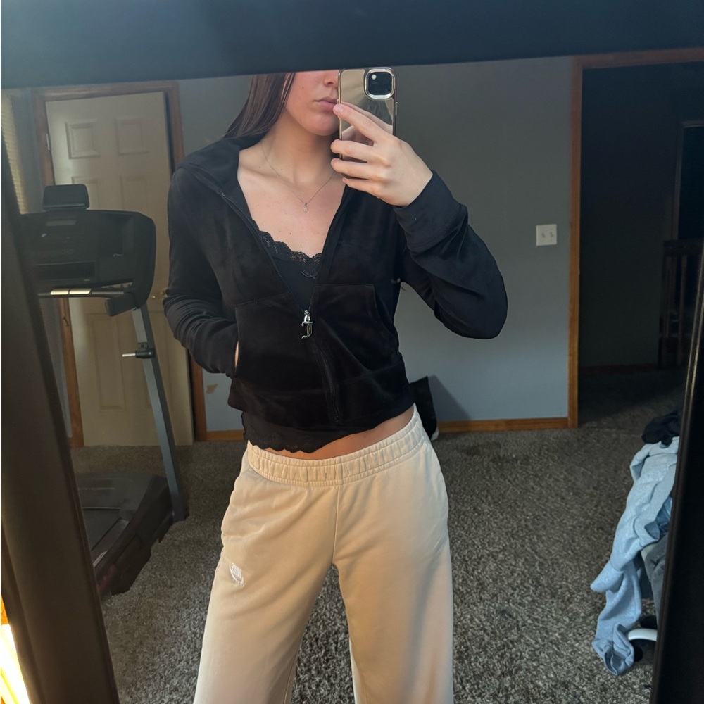 Black Zip-Up Hoodie